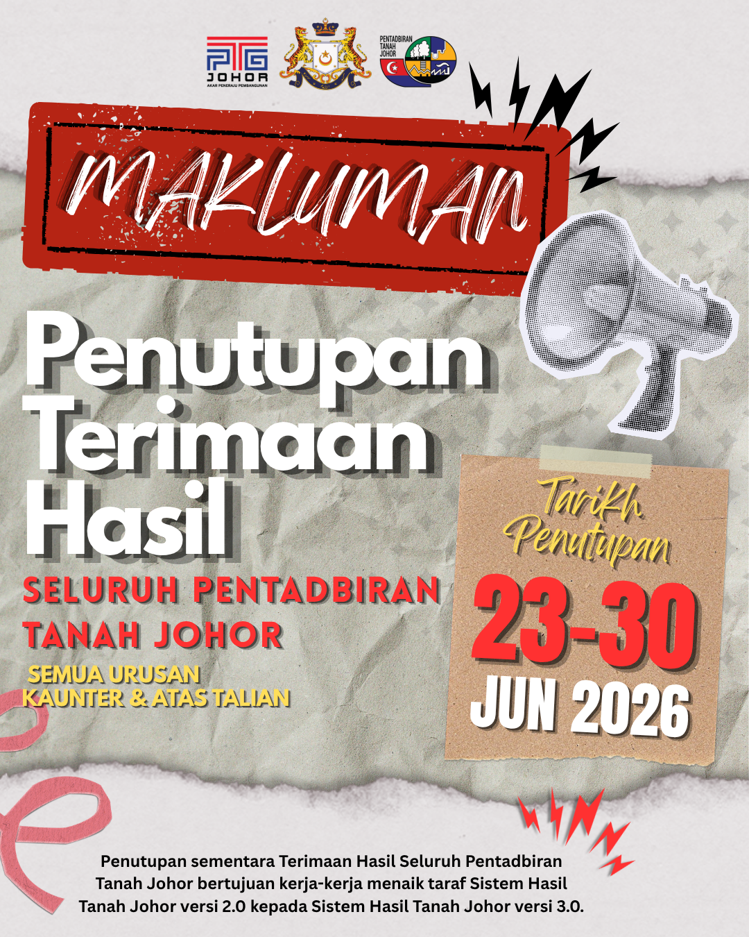 Notis Penutupan Kaunter